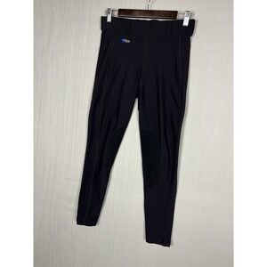 Irideon Riding Breeches Womens S Black Knee Patch Equestrian Schooling Tights